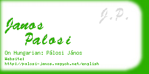 janos palosi business card